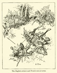Angličtí lučištníci a francouzští zbrojnoši od Henry Justice Ford
