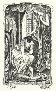 Víla, princezna a oslí kůže (rytina) od Henry Justice Ford