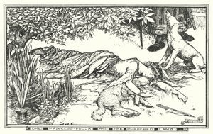 Princezna Pulja a zavražděné jehně (litho) od Henry Justice Ford