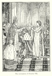 Korunovace Karla VII. (litografie) od Henry Justice Ford