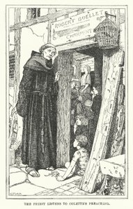 Kněz poslouchá Coletteino kázání (litho) od Henry Justice Ford