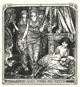 Návštěva z osudů (litho) od Henry Justice Ford