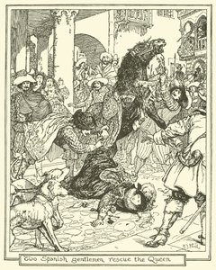 Dva španělští gentlemani zachraňují královnu od Henry Justice Ford
