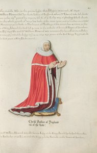 Sir William Howard († 1308) (inkoust a plátek zlata na pergamenu)