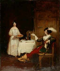 Sir Piercie Shafton a Mysie Harper, kolem roku 1831 (olej na plátně)