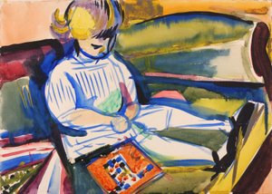 Dítě na pohovce, ca. 1914-1918. od Henry Lyman Saÿen