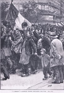 Berlínské pařížské davy vyhlašují válku od Henry Marriott Paget