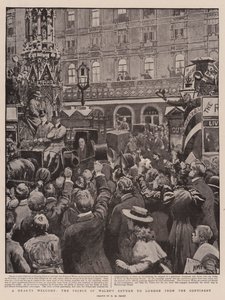 Srdečné přivítání, návrat prince z Walesu do Londýna z kontinentu od Henry Marriott Paget