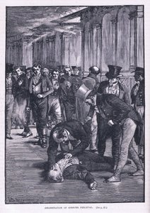 Atentát na Spencera Percevala od Henry Marriott Paget