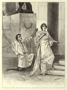 Hypatia v divadle Haymarket, Philammon deklaruje svou lásku k Hypatii od Henry Marriott Paget