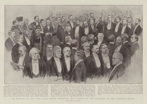Na počest umění primátor přijímá své hosty na banketu v Mansion House od Henry Marriott Paget
