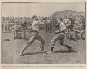 Hodiny volného času s jednotkou generála Gatacrea, boxerský zápas ve Sterkstroomu od Henry Marriott Paget
