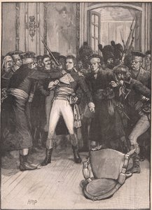 Napoleonův převrat: scéna v Sále starověku 1799 n. l. od Henry Marriott Paget