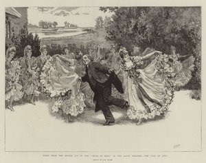 Scéna z druhého jednání vikáře z Bray v divadle Savoy, Pas de Cinq od Henry Marriott Paget
