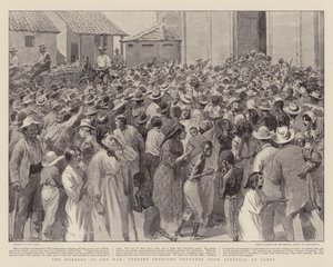 The Horrors of the War, krmení hladovějících uprchlíků ze Santiaga v Caney od Henry Marriott Paget