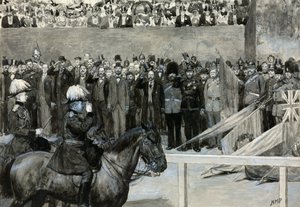 Princ z Walesu na Dobrovolnické přehlídce, Horse Guards Parade od Henry Marriott Paget