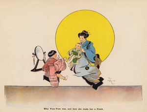 Ilustrace k filmu Dobrodružství japonské panenky (barevná litografie)