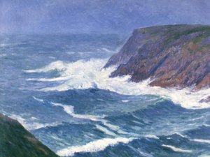 Île de Groix, pobřežní krajina u vjezdu do přístavu Saint Nicolas, 1908.