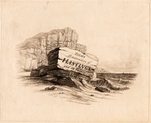 "Pohledy / ilustrativní na / Hastings / a jeho okolí / Drawn & Engraved / od H. Morton 15 Eaton St. Pimlico, Londýn" [titulní strana]