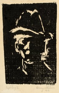 Mužský portrét s kloboukem od Henry Nielsen