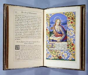Stránka zobrazující Portrét sv. Jana z Umění iluminace a misálové malby, Londýn 1849 (wc a kvaš na papíře) (podrobnosti viz 266779) od Henry Noel Humphreys