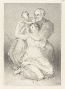 Svatá rodina, od Michelangela od Henry Noel Humphreys after John Flaxman