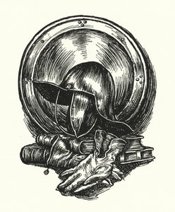 Matthew Arnold báseň: Oliver Cromwell, koncovka (rytina) od Henry Ospovat