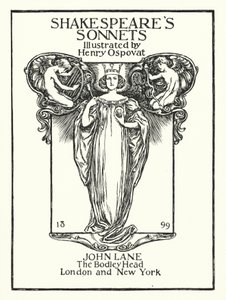 Shakespearovy sonety, titulní strana (litho) od Henry Ospovat