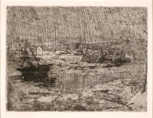Převrácené rybářské lodě, Bretaň od Henry Ossawa Tanner