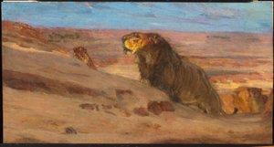 Lvi v poušti od Henry Ossawa Tanner