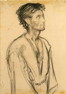 Studie pro učedníka klečícího u hrobu od Henry Ossawa Tanner