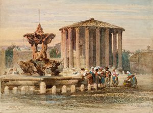 Fontána v Římě od Henry Parsons Riviere