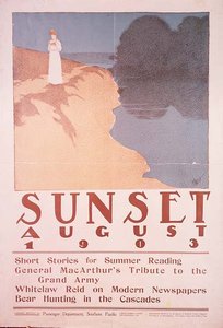 Obálka časopisu Sunset, srpen 1903 (barevné lito) od Henry Patrick Raleigh