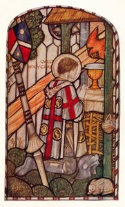 Sir Galahad. Design pro okno v Kelvin-Side, Glasgow, c1914.