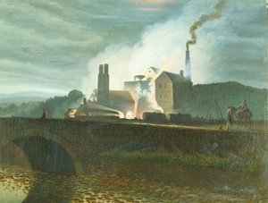Měsíční krajina, možná z Nantyglo Ironworks, Monmouthshire