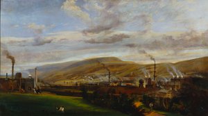 Průmyslová krajina jižního Walesu, c.1825