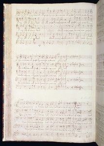 MU MS 88 f.102 "Man that is born of woman", stránka ze svazku anglických hymnů, které složil a napsal Henry Purcell (1659-95) 1673 (tuš na papíře) od Henry Purcell