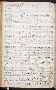 Purcellova autogramiáda ‚Vždy se radujte v Pánu‘, R.M.20.h.8, f.38v, c.1680-90 (pero a inkoust na papíře) od Henry Purcell