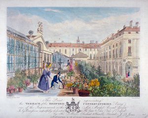 Terasa Bedford Conservatories na Covent Garden Market, Westminster, Londýn, 1831
