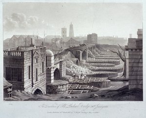 London Bridge starý, Londýn, 1832