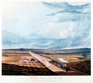 Vlakový přejezd Chat Moss, Lancashire, 1831