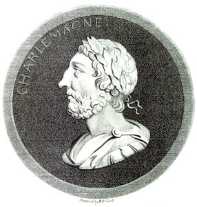 Portrét Karla Velikého, z „Dějiny úpadku a pádu Římské říše“, svazek 4, strana 121, Edward Gibbon, 1808