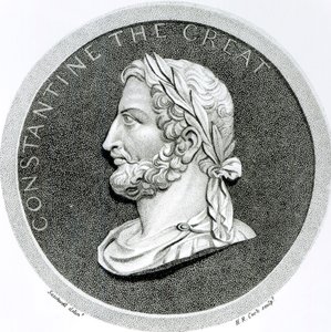 Portrét Konstantina Velikého, z „Dějiny úpadku a pádu Římské říše“, svazek 5 Strana 49, Edward Gibbon, 1808