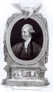 Portrét Edwarda Gibbona z knihy "Dějiny úpadku a pádu říše římské", I. díl, autor Edward Gibbon, 1808.
