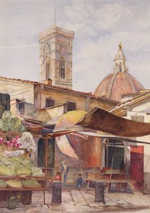 Nedaleko katedrály Duomo, Florencie, 1878 (wc na papíře)