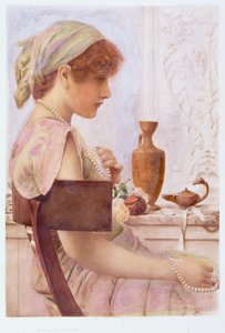 Dívka s perlami (wc přes hlubotisk) od Henry Ryland