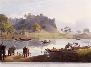 Ruiny přístavu v Juanpore na řece Goomtee, 1824