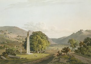 Obelisk v Axumu, vyrytý Danielem Havellem (1785-1826) 1809 (akvatinta)