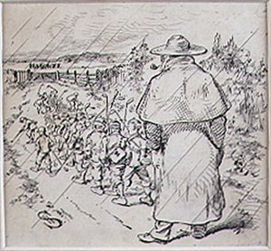 The School Boy Golfers in the Rain, ilustrace z časopisu 