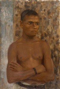 Half Length of Ralph, 1923 (olej na plátně) od Henry Scott Tuke